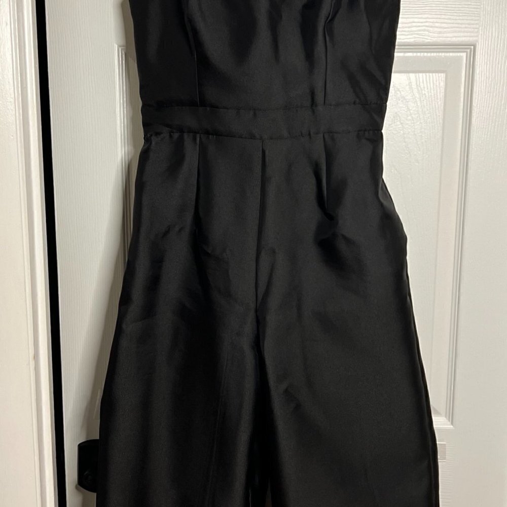 Hutch Wms Strapless Wide Leg Jumpsuit in Black Gazar Size 8 - Picture 9 of 12